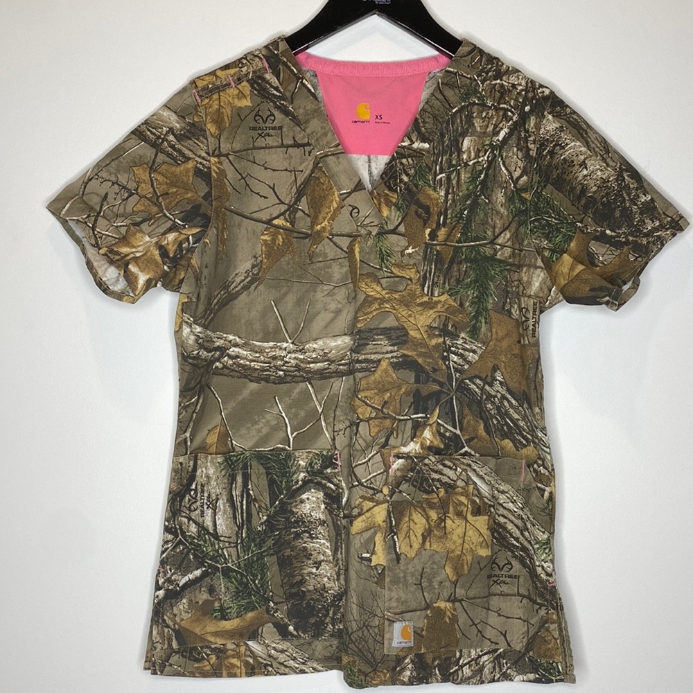 Carhartt Camo Scrub Top. Size XS
